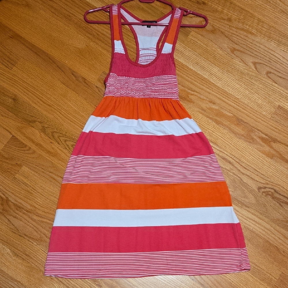 Striped Pink and Orange Dress